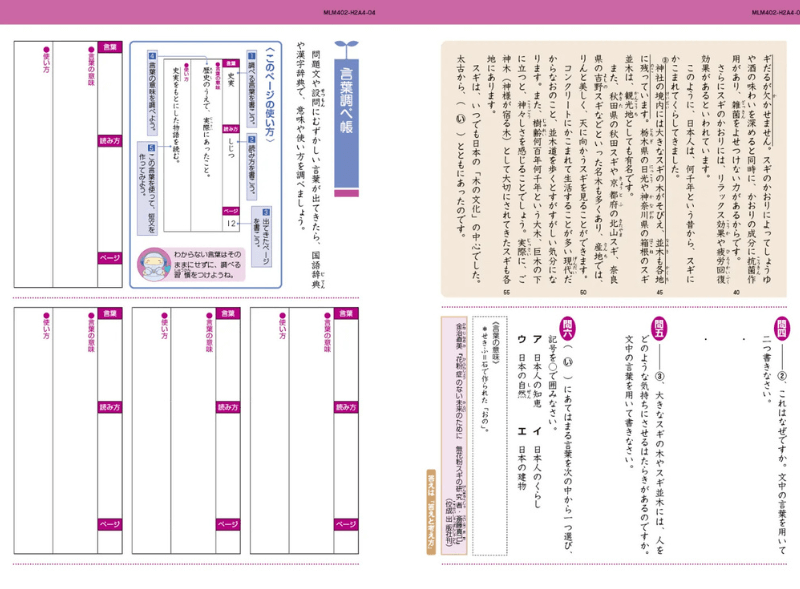 Z会の紙教材の画像